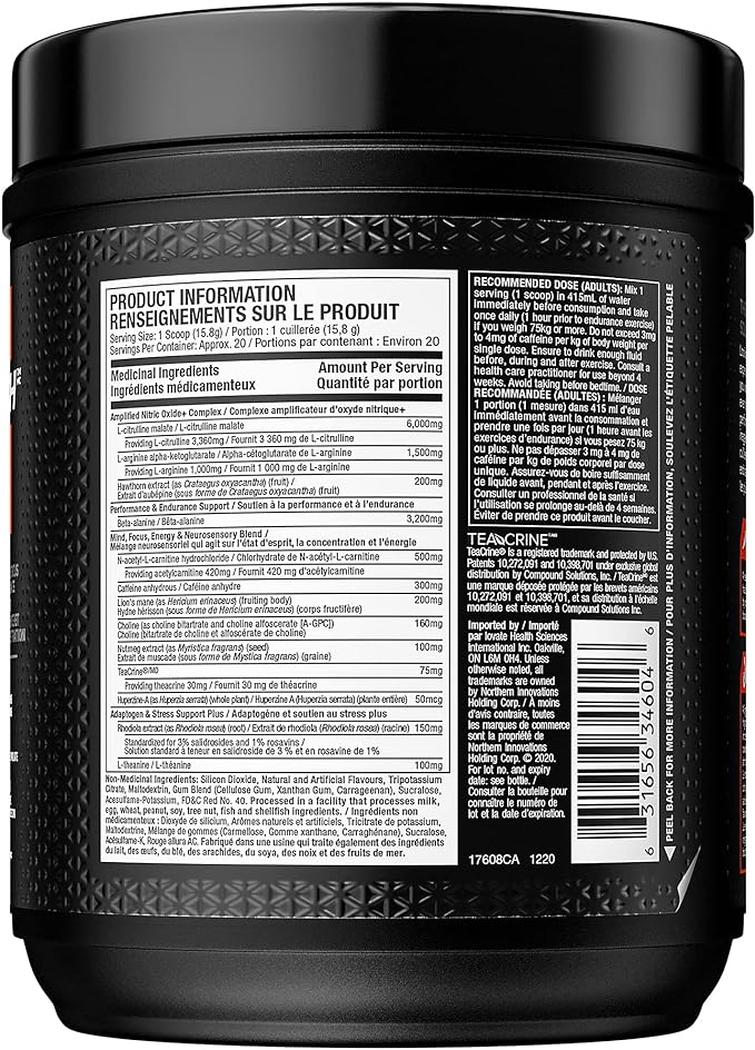 MUSCLETECH SHATTER PRE WORKOUT 20 serv.