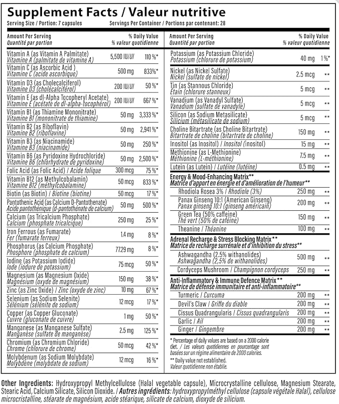 NUTRABOLICS VITABOLIC ENERGIZING ULTRAVITAMIN 196 caps.