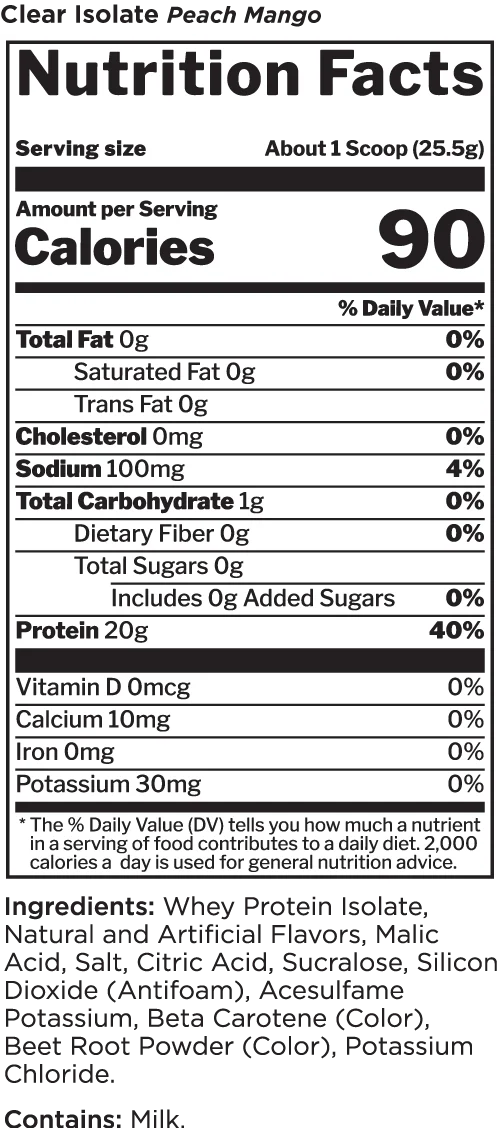 RULE 1 CLEAR WHEY ISOLATE PROTEIN + ELECTROLYTES 27 serv.