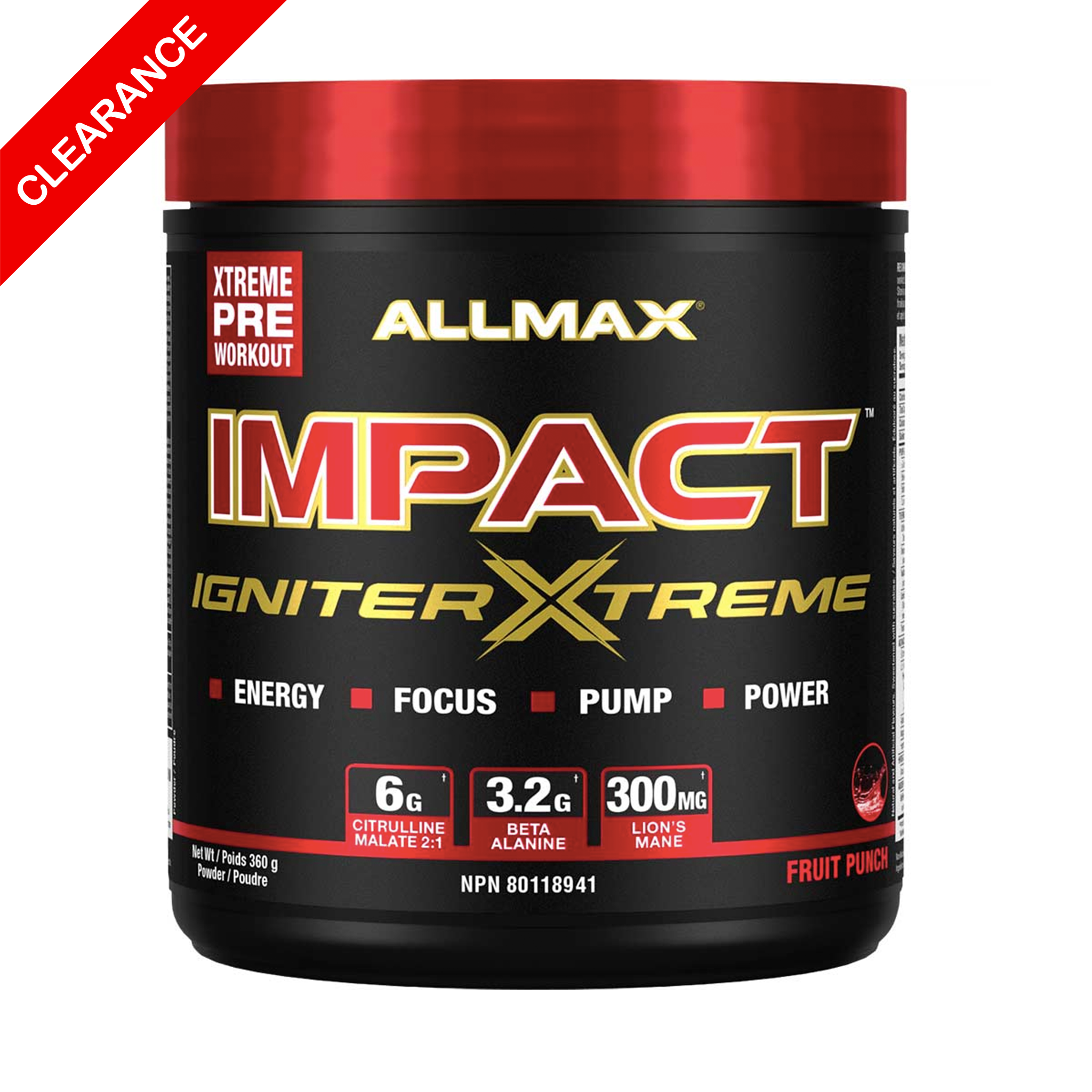 ALLMAX IMPACT IGNITER XTREME 40 serv. **BEST BY 09/2024**