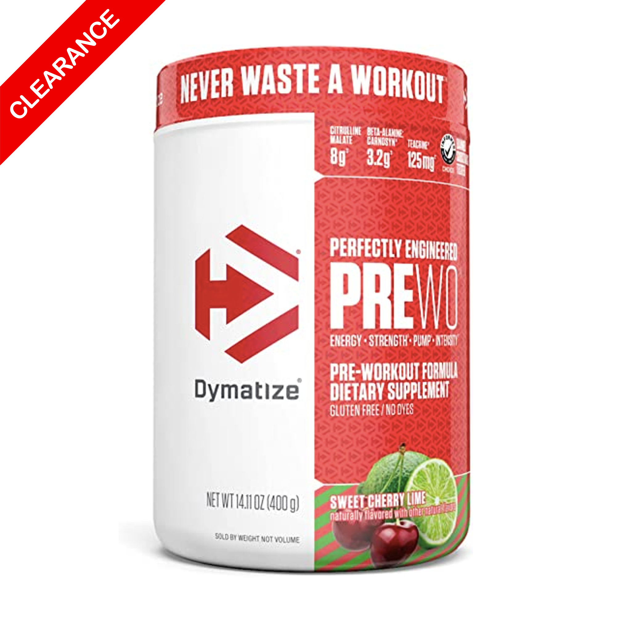 DYMATIZE PRE-WORKOUT PREWO 20 serv. **BEST BY 08/2023**