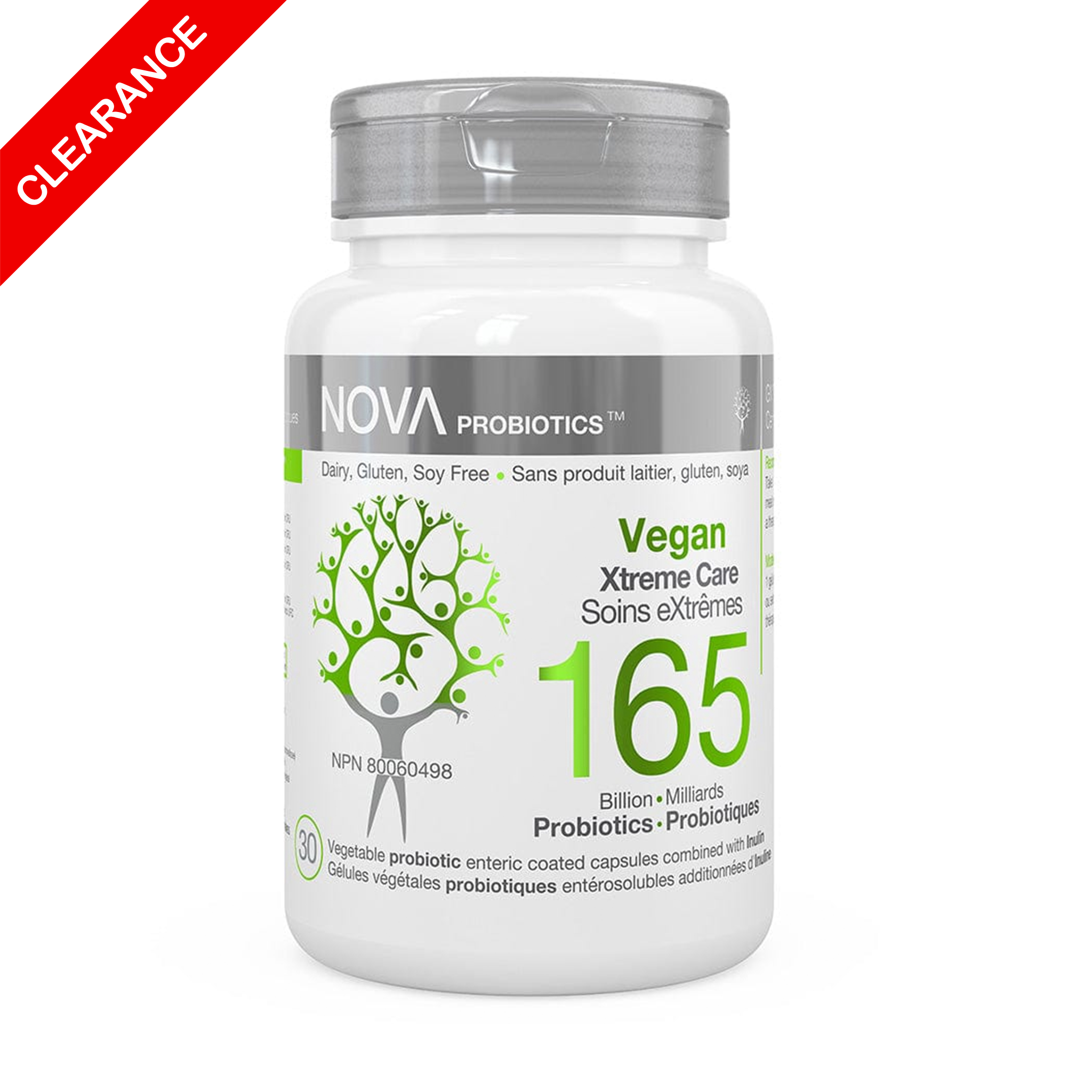 NOVA VEGAN XTREME CARE PROBIOTIC 165 BILLION 30 caps. **BEST BY 09/2023**