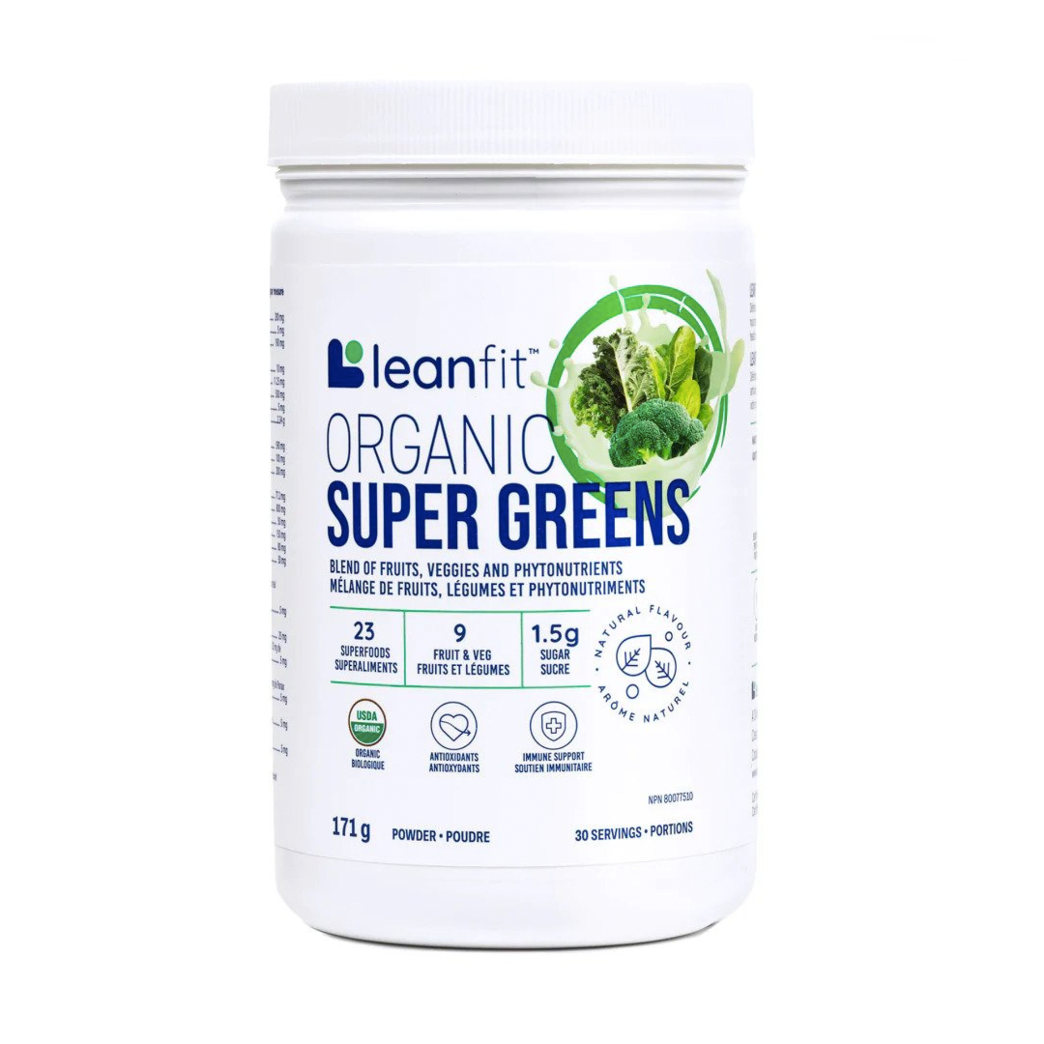 LEANFIT ORGANIC SUPER GREENS 171 gm.