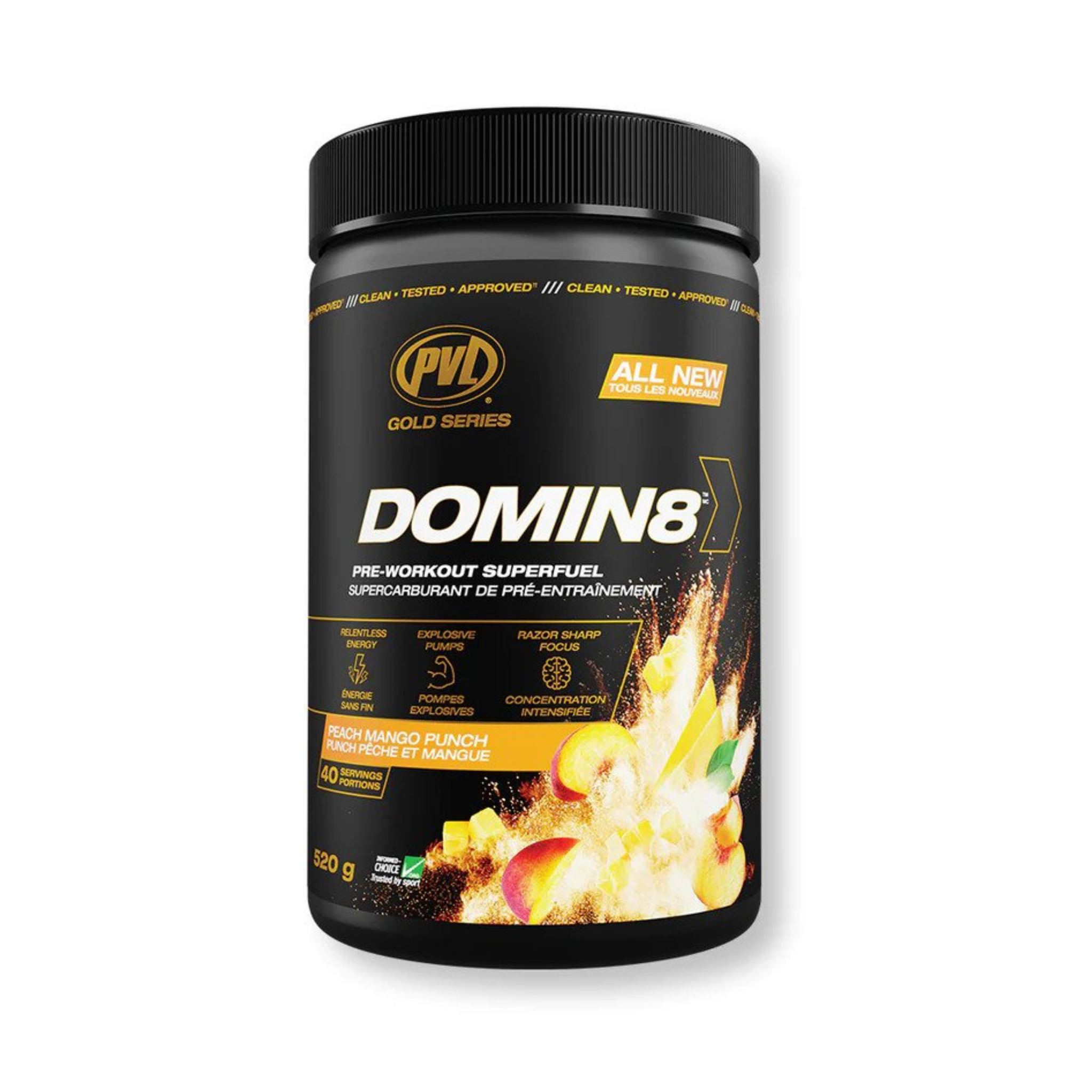 PVL DOMNI8 PRE-WORKOUT SUPERFUEL 520G