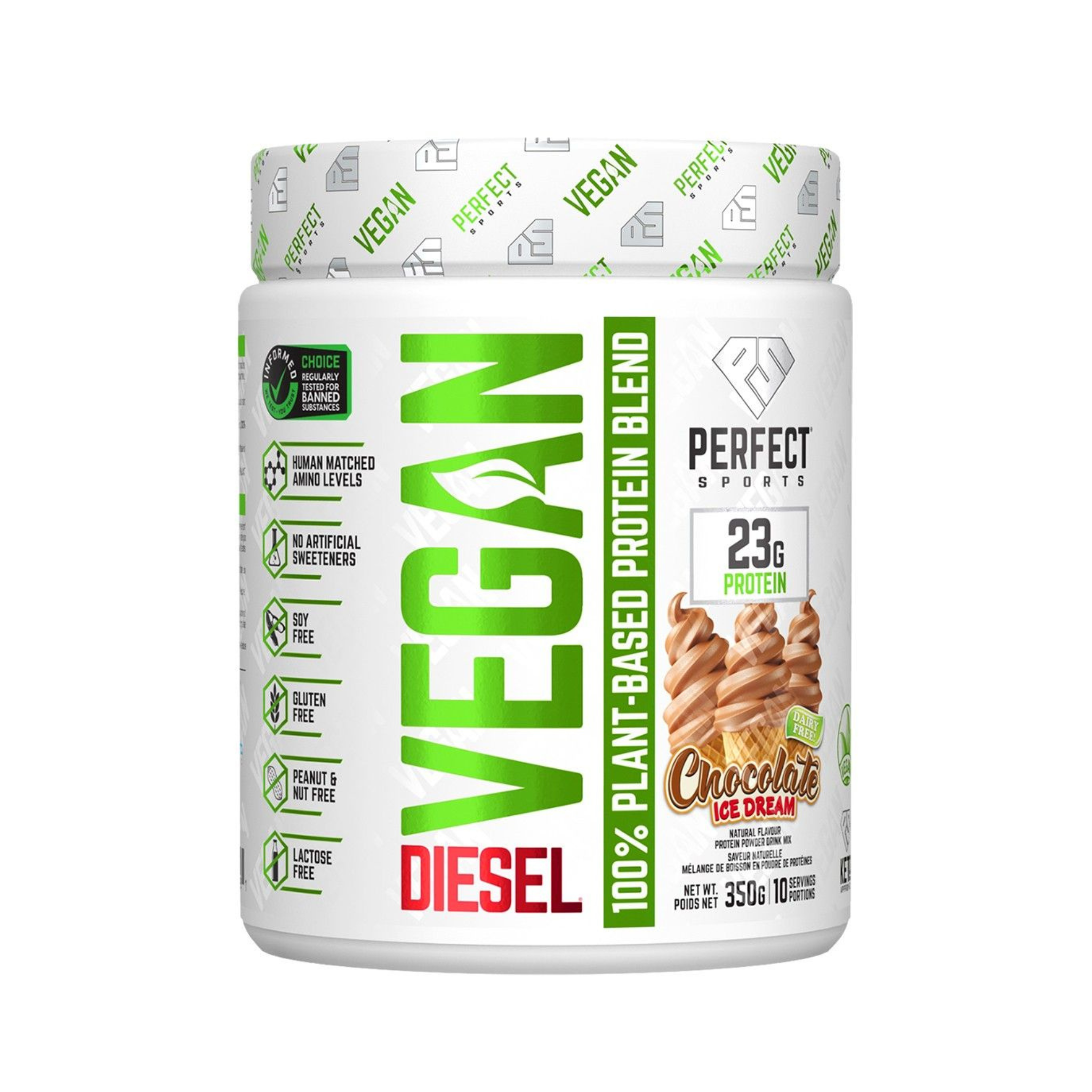 SALE! PERFECT SPORTS DIESEL VEGAN 100% PLANT-BASED PROTEIN BLEND 350G