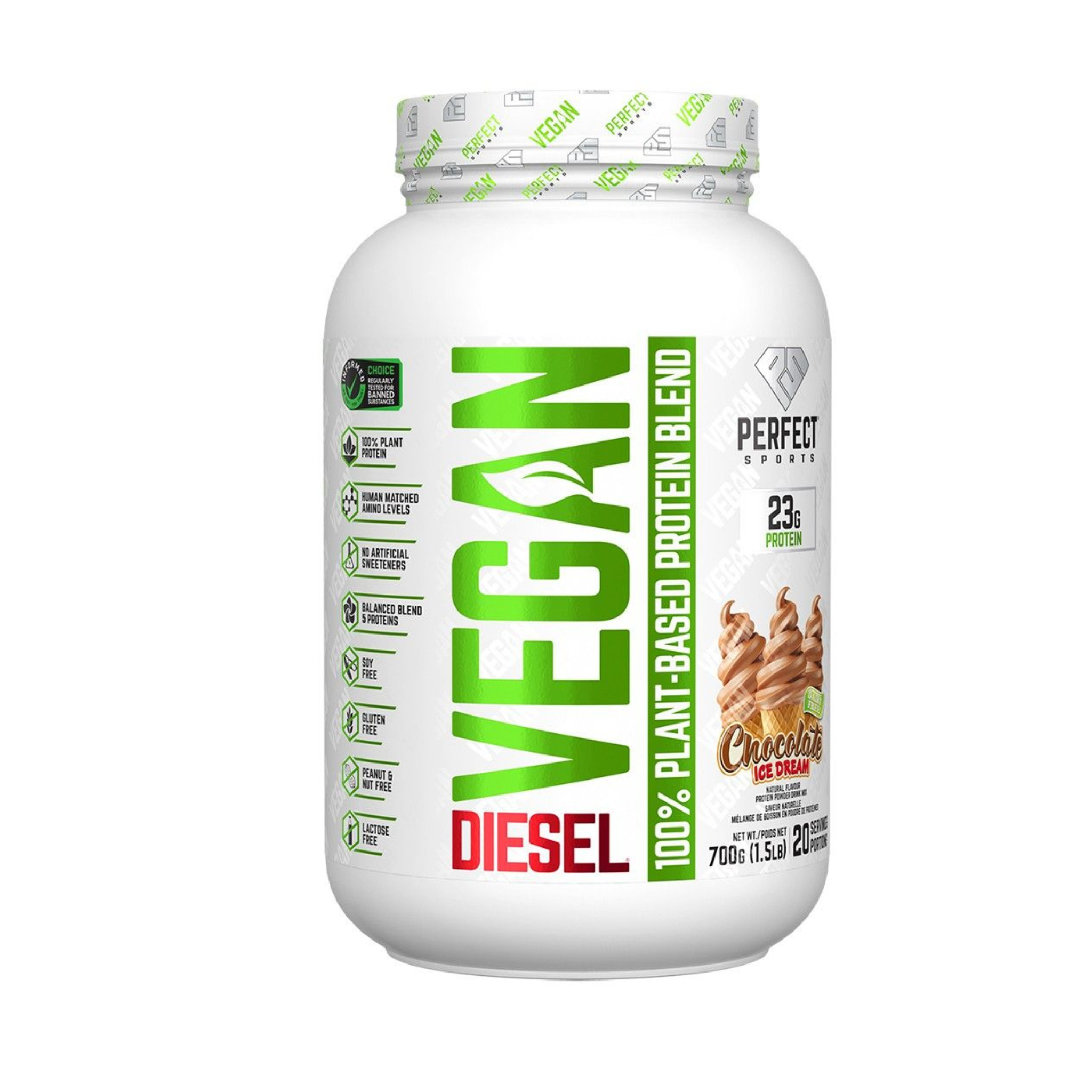 PERFECT SPORTS DIESEL VEGAN 100% PLANT-BASED PROTEIN BLEND 700G