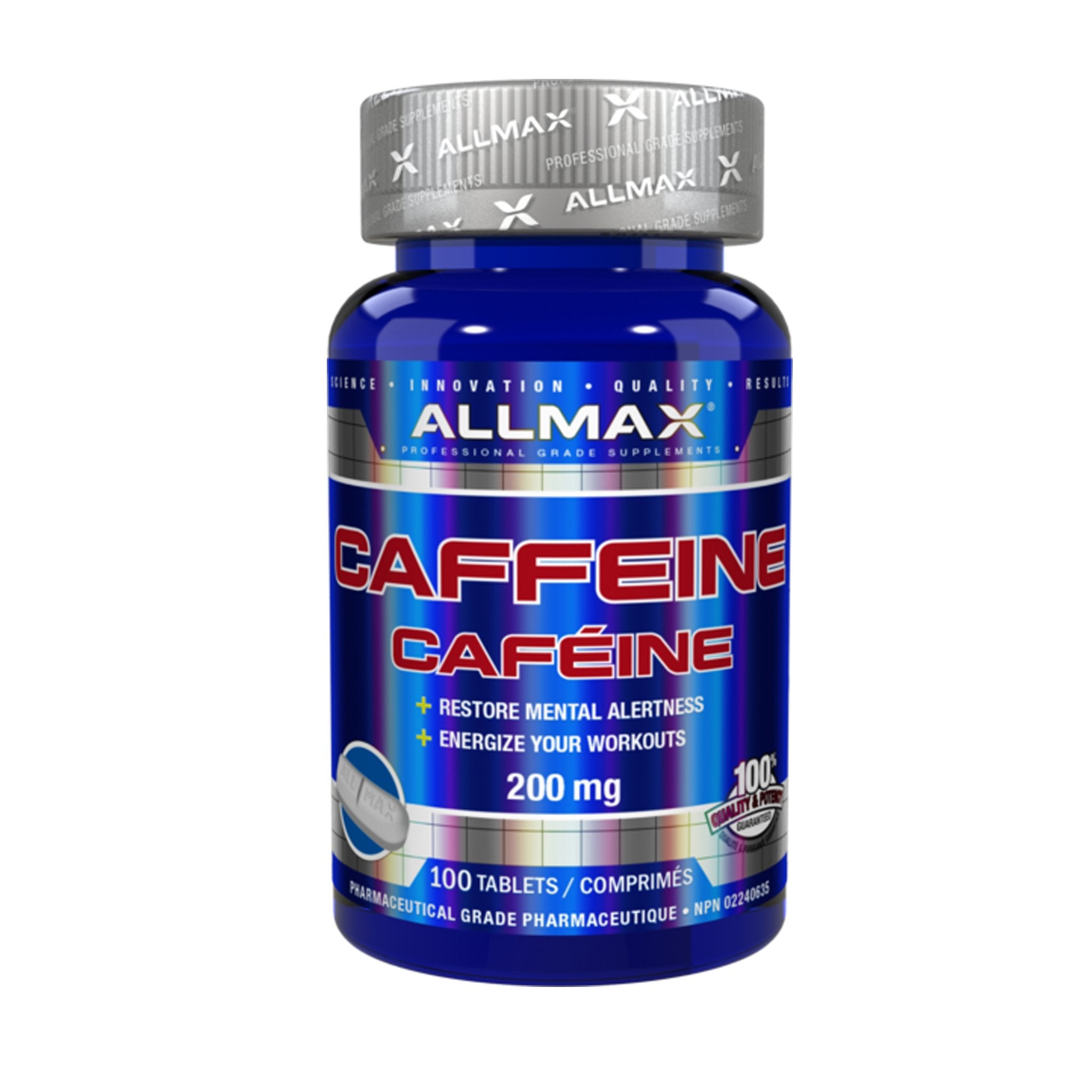 ALLMAX CAFFEINE 200 MG 100 TABS