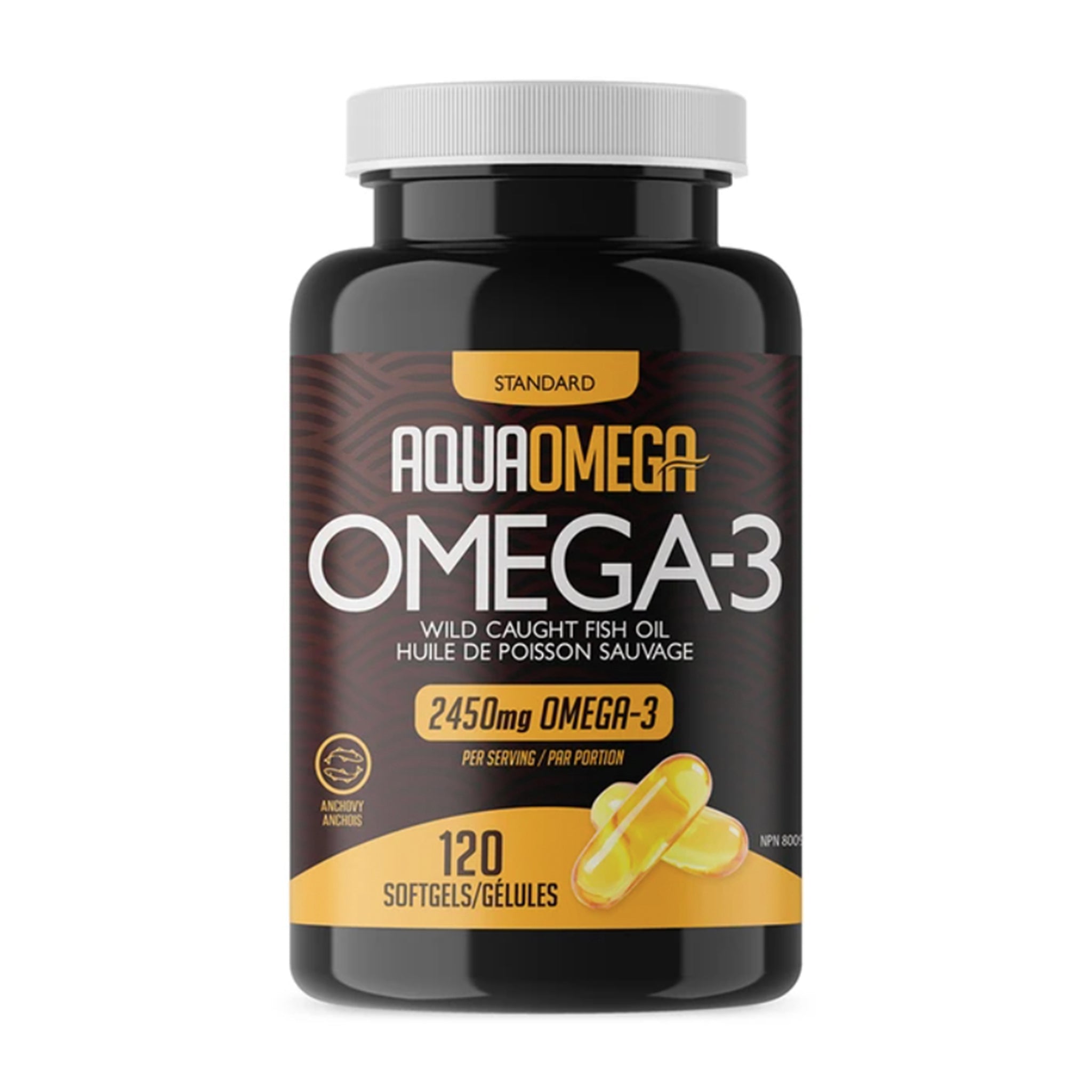 AQUAOMEGA OMEGA-3 2450mg. 120 caps