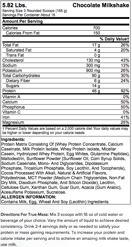 BSN True Mass 5.82 lb