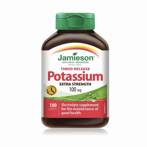 JAMIESON POTASSIUM ExtraStr. 100 mg. 100 caps.