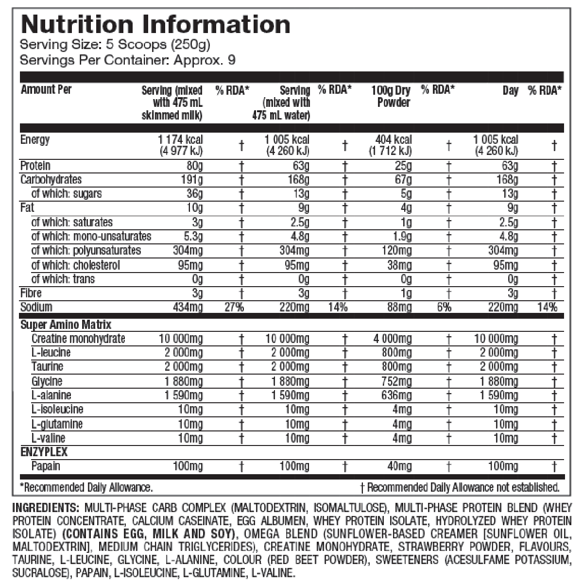 MUSCLETECH MASSTECH 7 lb.